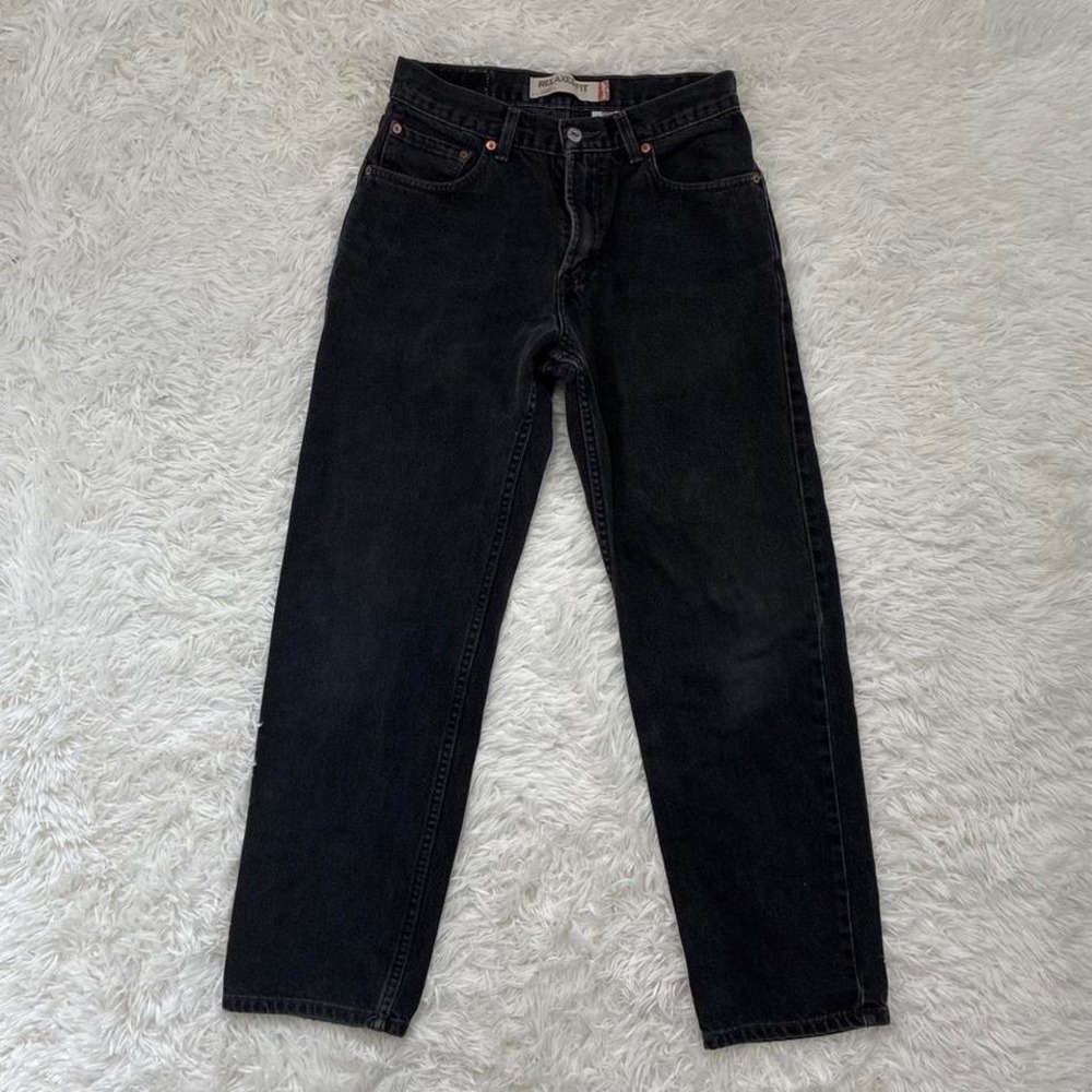 Y2K 90s Vintage Baggy Loose Levi's black relaxed fit jeans 29x30